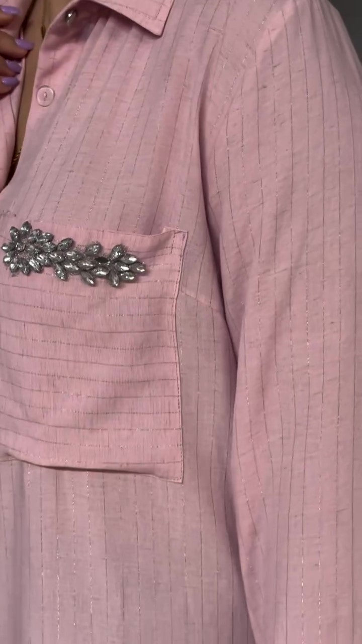 Blush &amp; Sparkle Button-Up