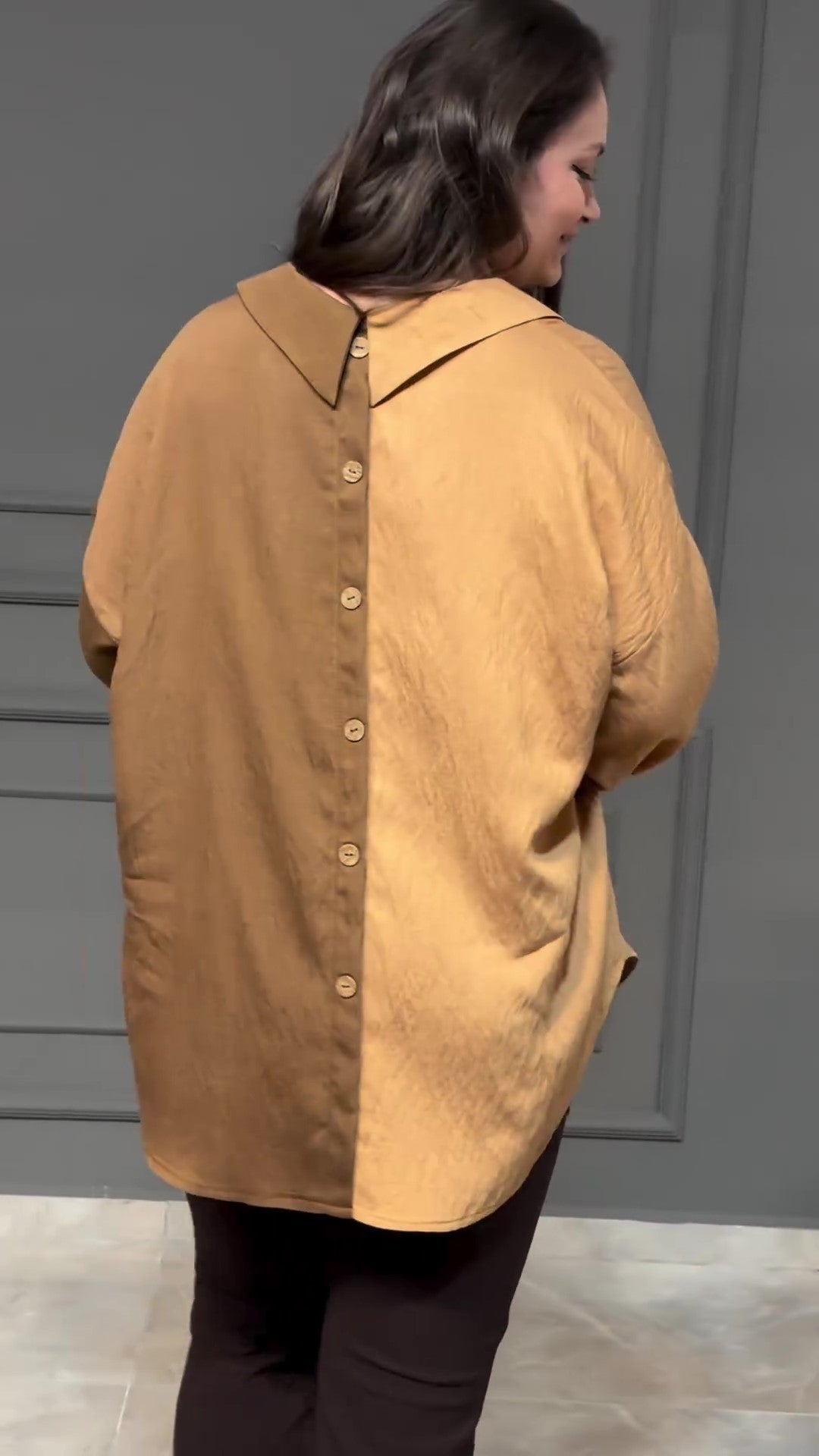 Mustard Button-Up Shirt